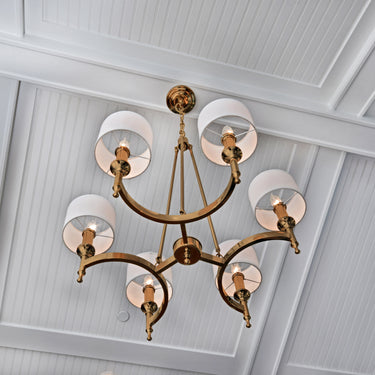 Maxim Lighting Fairmont 6-Light Chandelier Natural Aged Brass