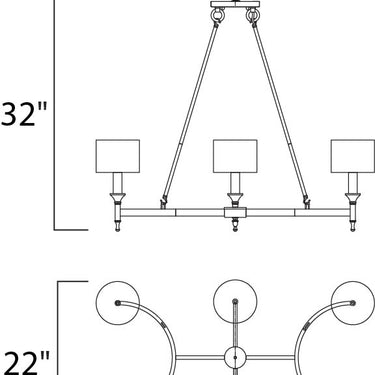 Maxim Lighting Fairmont 6-Light Chandelier Natural Aged Brass