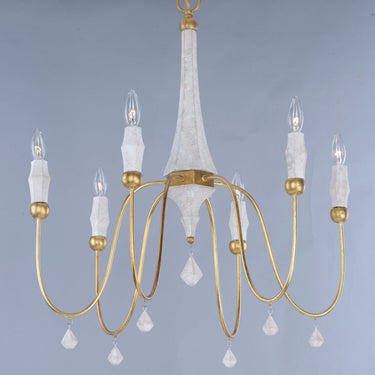 Maxim Lighting Claymore 6-Light Chandelier Claystone/Gold Leaf