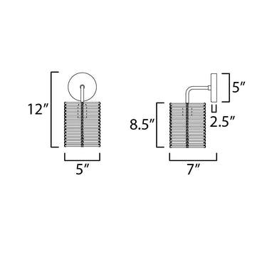 Maxim Lighting Vannerie Wall Sconce Ecru