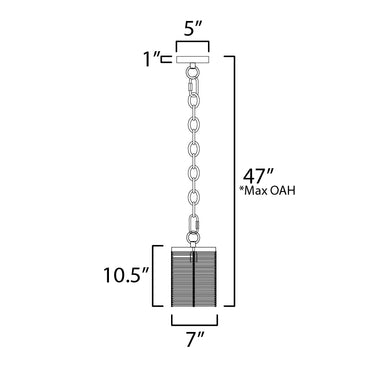 Maxim Lighting Vannerie Mini Pendant Ecru