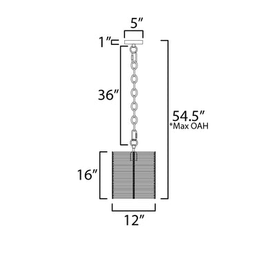 Maxim Lighting Vannerie Large Pendant Ecru