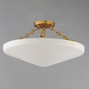 Maxim Lighting Artemis 3-Light Flush Mount Natural Aged Brass