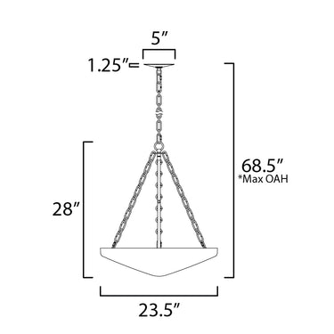 Maxim Lighting Artemis 6-Light Pendant Natural Aged Brass