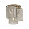 Maxim Lighting Fontaine 3-Light Flush Mount Golden Silver