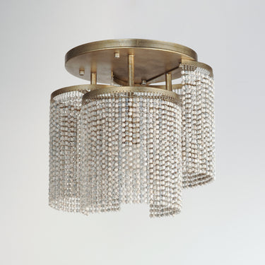 Maxim Lighting Fontaine 3-Light Flush Mount Golden Silver