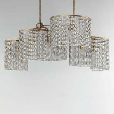 Maxim Lighting Fontaine 6-Light Linear Pendant Golden Silver
