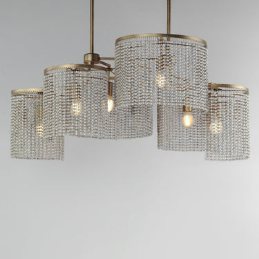 Maxim Lighting Fontaine 6-Light Linear Pendant Golden Silver