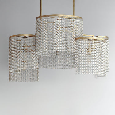 Maxim Lighting Fontaine 6-Light Linear Pendant Golden Silver