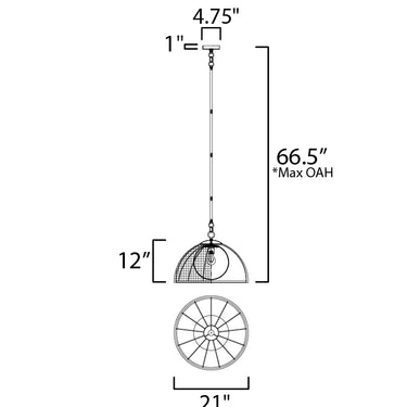 Maxim Lighting Cestino Pendant Antique Bronze