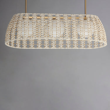 Maxim Lighting Macrame 3-Light Linear Pendant Gold