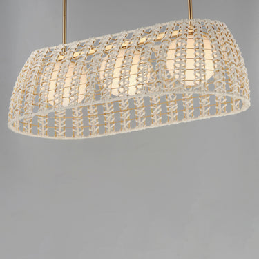 Maxim Lighting Macrame 3-Light Linear Pendant Gold
