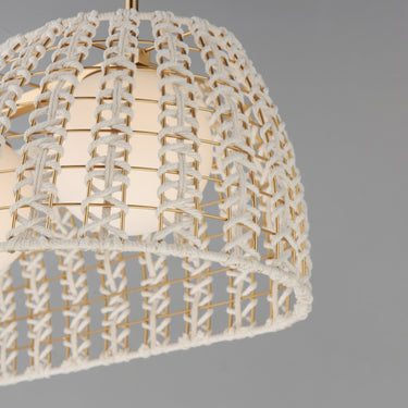 Maxim Lighting Macrame 3-Light Linear Pendant Gold