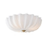 Maxim Lighting Bundt 15" Flush Mount White/Natural Aged Brass