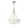 Maxim Lighting Bundt 15" Pendant/Semi-Flush Mount White/Natural Aged Brass