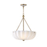 Maxim Lighting Bundt 17.5" Pendant/Semi-Flush Convertible White/Natural Aged Brass