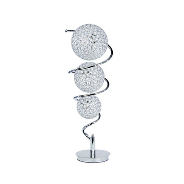 Finesse Decor Vertical Crystal Sphere Table Lamp 3 Light