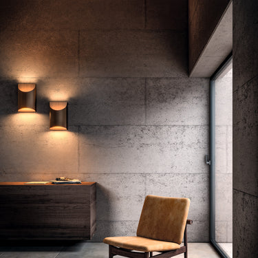 Penta Aprile wall lamp in an interior, soft light washing the wall
