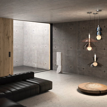 Penta Gems glass pendant in a living room