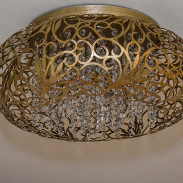 Maxim Lighting Arabesque 7-Light Flush Mount Golden Silver