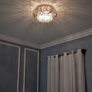 Maxim Lighting Arabesque 7-Light Flush Mount Golden Silver