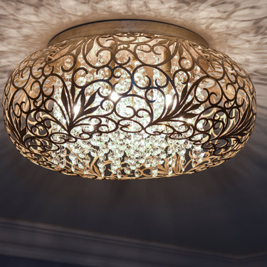 Maxim Lighting Arabesque 7-Light Flush Mount Golden Silver