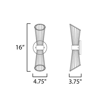 Maxim Lighting Zeta LED Wall Sconce Black
