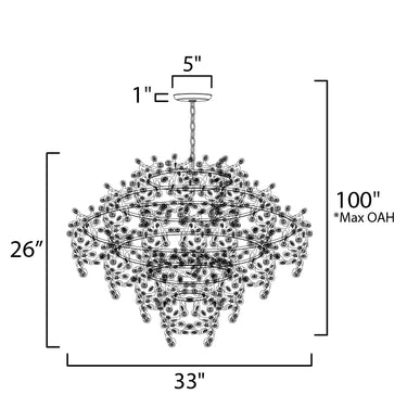 Maxim Lighting Comet 35" Crystal Pendant Polished Chrome