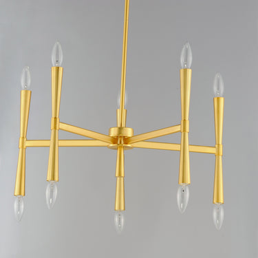 Maxim Lighting Rome 10-Light Chandelier Satin Brass
