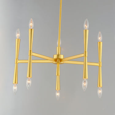 Maxim Lighting Rome 10-Light Chandelier Satin Brass