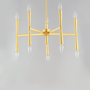 Maxim Lighting Rome 10-Light Chandelier Satin Brass