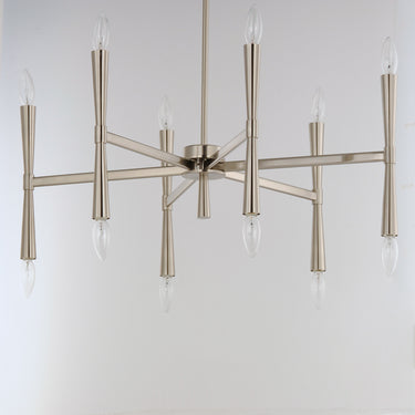 Maxim Lighting Rome 12-Light Chandelier Satin Nickel