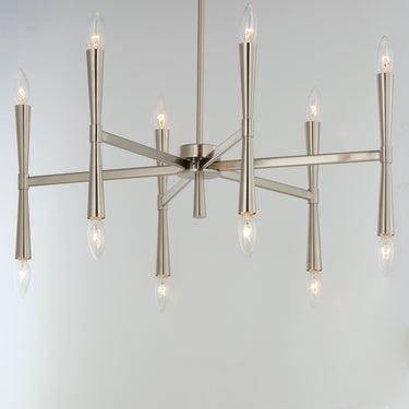Maxim Lighting Rome 12-Light Chandelier Satin Nickel
