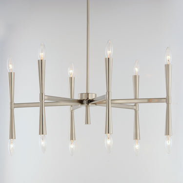 Maxim Lighting Rome 12-Light Chandelier Satin Nickel