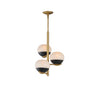 Maxim Lighting Lucerne 3-Light Chandelier Black/Natural Aged Brass