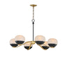 Maxim Lighting Lucerne 6-Light Chandelier Black/Natural Aged Brass