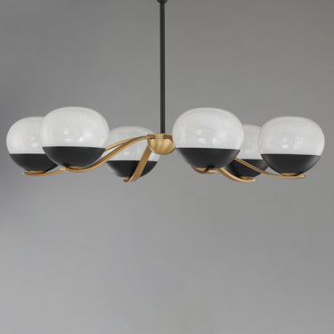 Maxim Lighting Lucerne 6-Light Chandelier Black/Natural Aged Brass