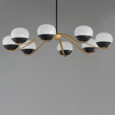 Maxim Lighting Lucerne 8-Light Chandelier Black/Natural Aged Brass