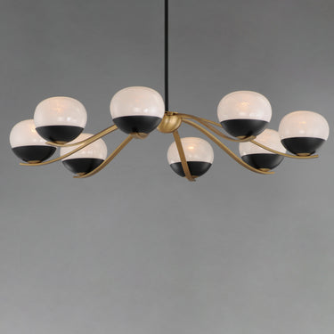 Maxim Lighting Lucerne 8-Light Chandelier Black/Natural Aged Brass