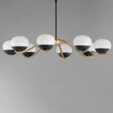Maxim Lighting Lucerne 8-Light Chandelier Black/Natural Aged Brass