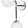 Maxim Lighting Atom 2-Light Wall Sconce Black/Polished Nickel