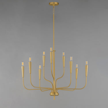 Maxim Lighting Vela 9-Light Chandelier Satin Brass