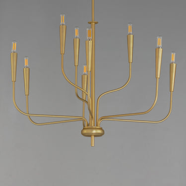 Maxim Lighting Vela 9-Light Chandelier Satin Brass