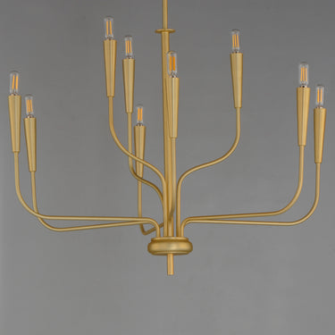 Maxim Lighting Vela 9-Light Chandelier Satin Brass