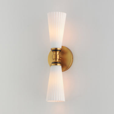 Maxim Lighting Krevat 2-Light Wall Sconce Black/Natural Aged Brass