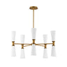 Maxim Lighting Krevat 10-Light Chandelier Black/Natural Aged Brass