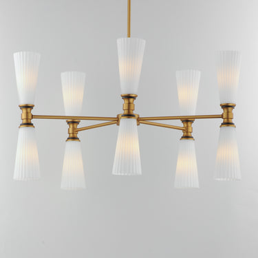Maxim Lighting Krevat 10-Light Chandelier Black/Natural Aged Brass