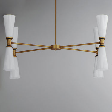 Maxim Lighting Krevat 8-Light Chandelier Black/Natural Aged Brass