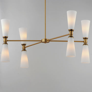 Maxim Lighting Krevat 8-Light Chandelier Black/Natural Aged Brass