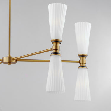 Maxim Lighting Krevat 8-Light Chandelier Black/Natural Aged Brass